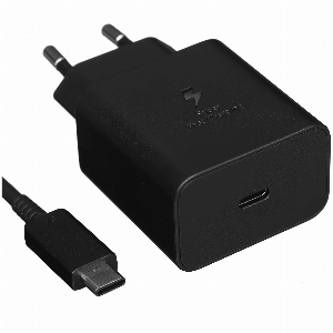 Сетевое зарядное устройство Samsung USB-C 45W + кабель Type-C to Type-C 1.8м (EP-T4511), черный