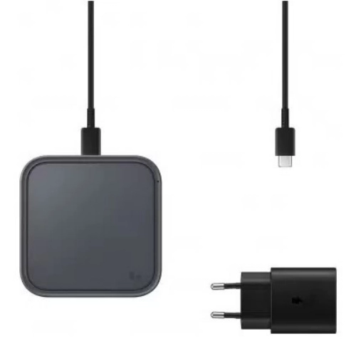 Зарядное устройство Samsung Super Fast Wireless Charger 15W with Adapter, EPP2400T, Black, черный