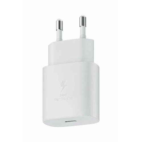 Сетевое зарядное устройство Samsung EP-TA800 + кабель USB Type-C, 25 Вт, белый