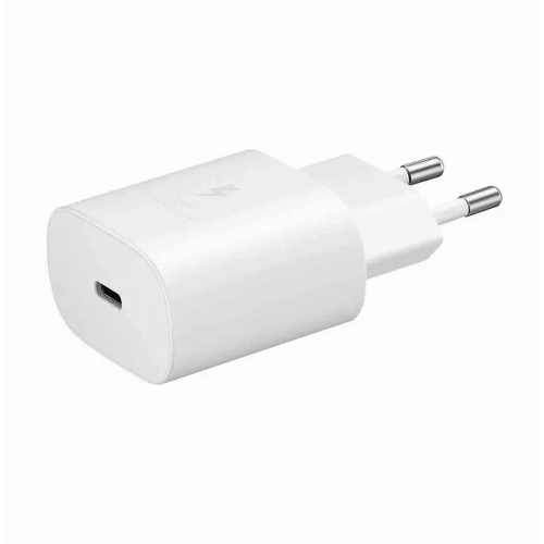 Сетевое зарядное устройство Samsung EP-TA800 + кабель USB Type-C, 25 Вт, белый