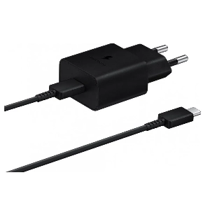 Сетевое зарядное устройство Samsung 15W Power Adapter с кабелем Type-C to Type-C, чёрный