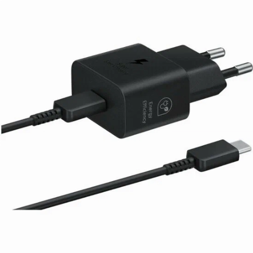 Зарядное устройство Samsung 25w, Type-C, с кабелем, черный