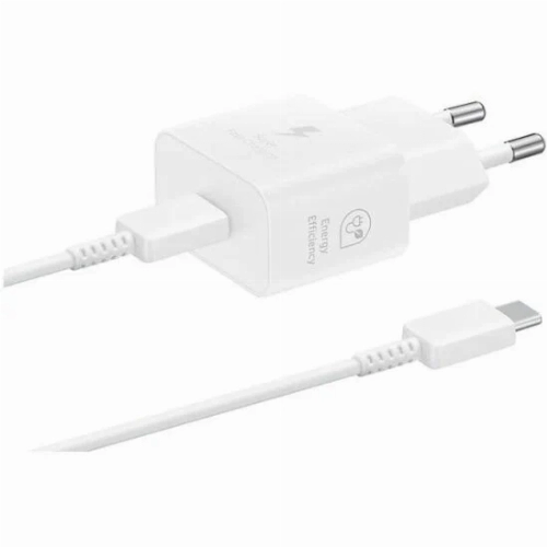 Зарядное устройство Samsung 25w, Type-C, с кабелем, белый
