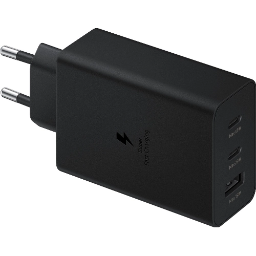 Сетевое зарядное устройство Samsung EP-T6530 USB-A+2xUSB-C, 65 Вт, черный   