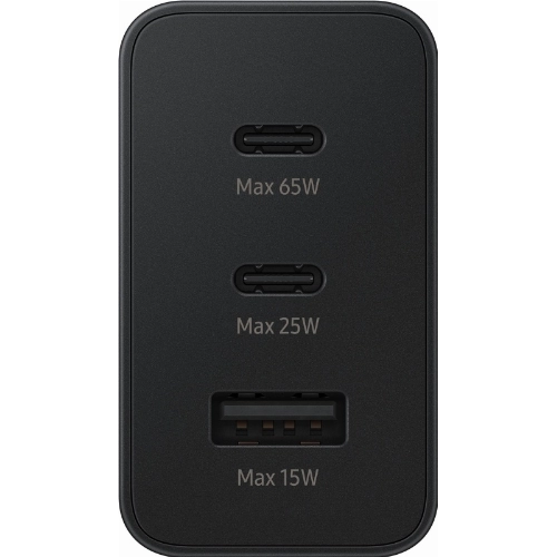 Сетевое зарядное устройство Samsung EP-T6530 USB-A+2xUSB-C, 65 Вт, черный   